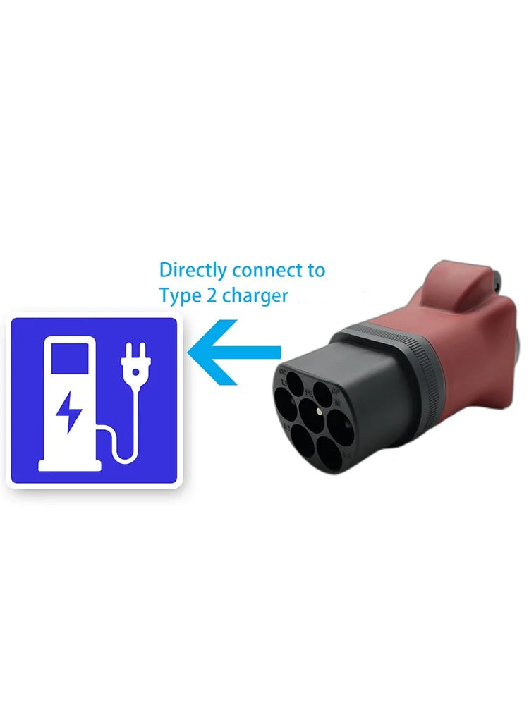 Portable EV Charger Adapter 220V Type 2 Male Plug