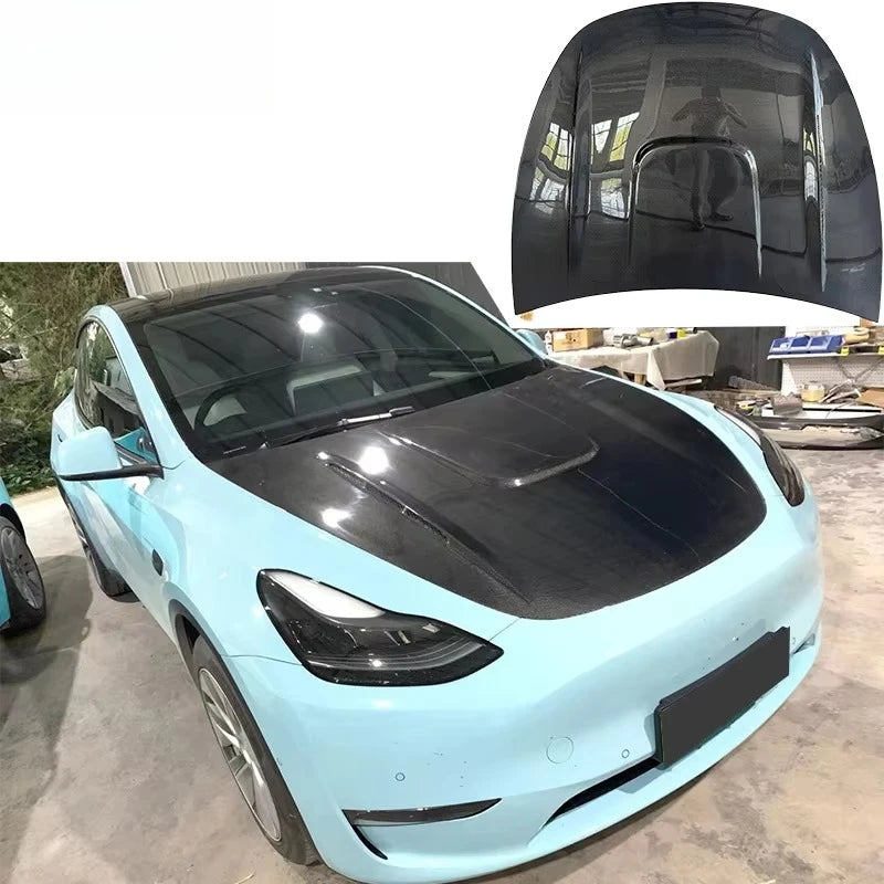 Model Y Carbon Fiber Vented Hood
